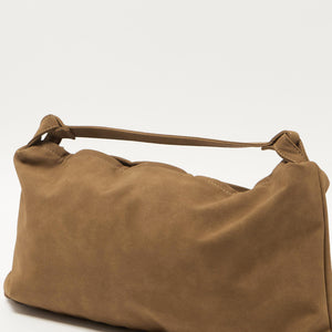 スエードライク スクエア ショルダーバッグ