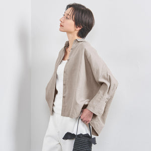 リネン ドルマン シャツ