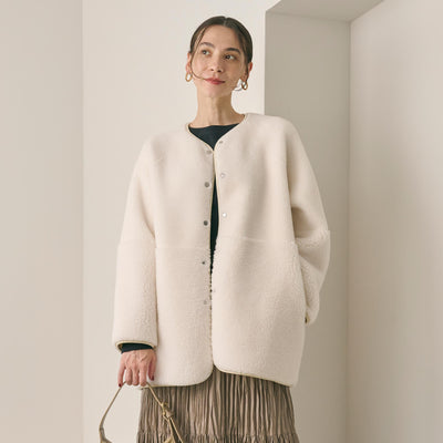 【WEB限定】ボア×フェイクムートン リバーシブルジャケット