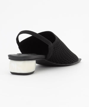 ストーン ヒールサンダル