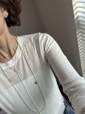 ウール混シアーTシャツ