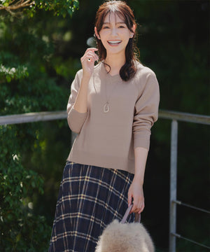 ラグランニットトップス