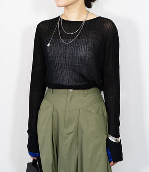 レイヤード風シアースリムニット