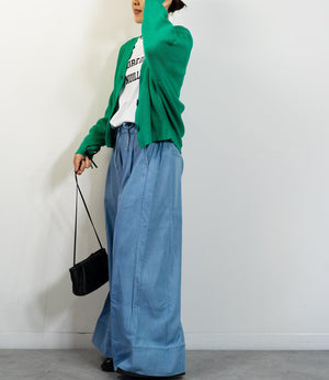 デザイン編みニットカーディガン