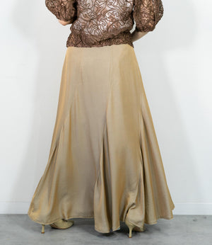 シャンブレーパネルスカート