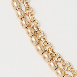 2連 ミックスチェーン 3WAY ネックレス