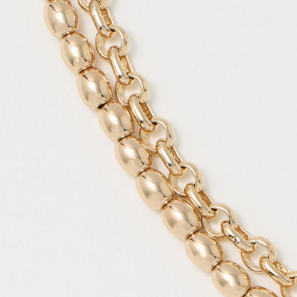 2連 ミックスチェーン 3WAY ネックレス