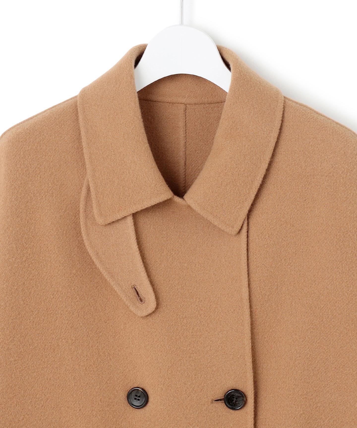 ウールライトリバー ポンチョシルエット コート