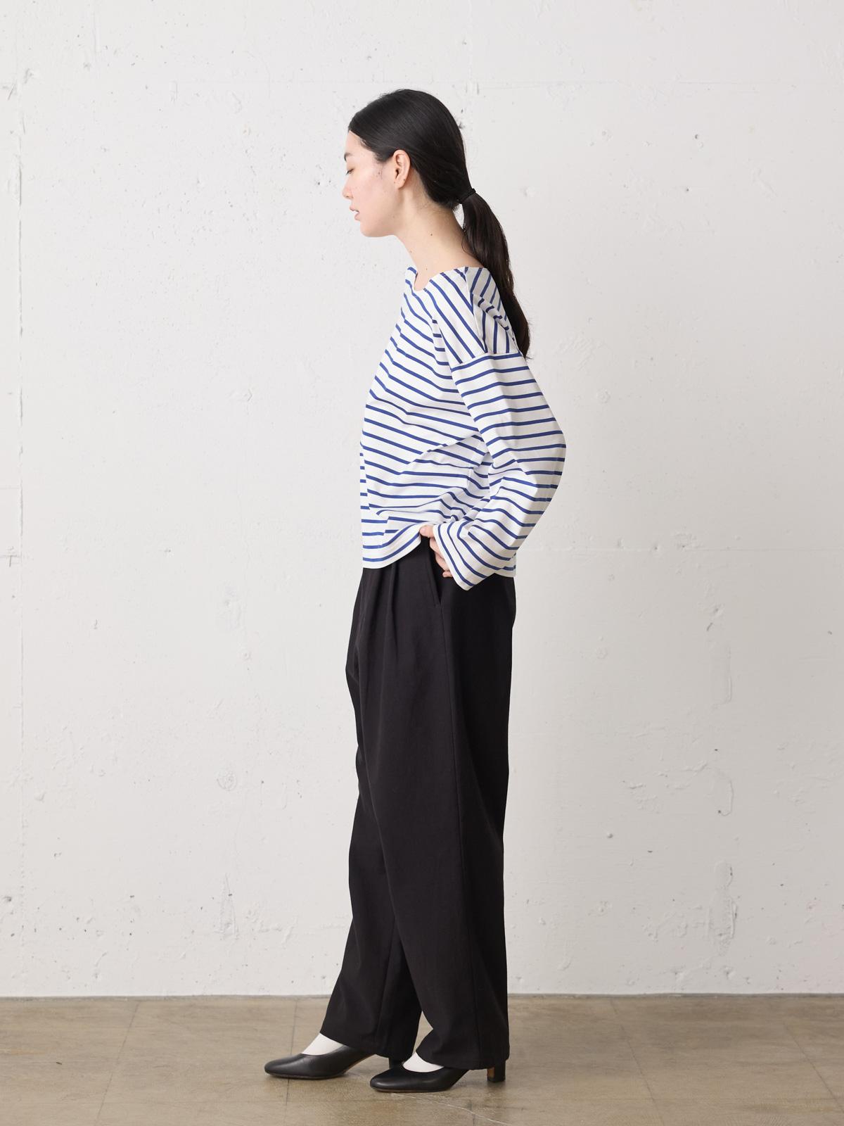 MidiUmi ボーダーワイドプルオーバー