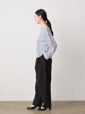 MidiUmi ボーダーワイドプルオーバー