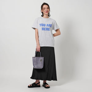 ポリエステルサテン マーメイドフレアスカート