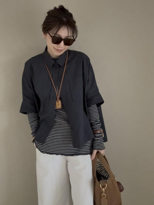 cropped relax shirt refine