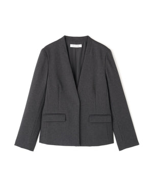 ウーステッドライクツイル SETUP ノーカラージャケット