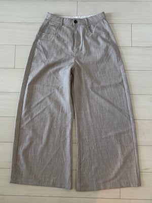 リネンワイドスラックス