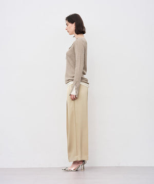 ハイゲージニット ヘンリーネックトップス