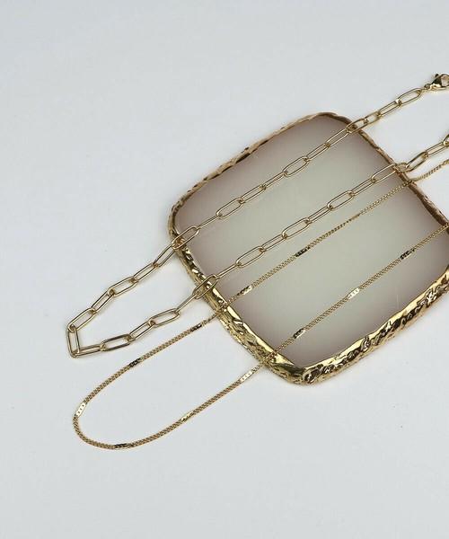 オーバルチェーンツインネックレス