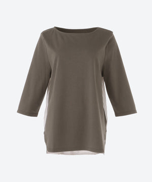 7分袖異素材切替カットソー