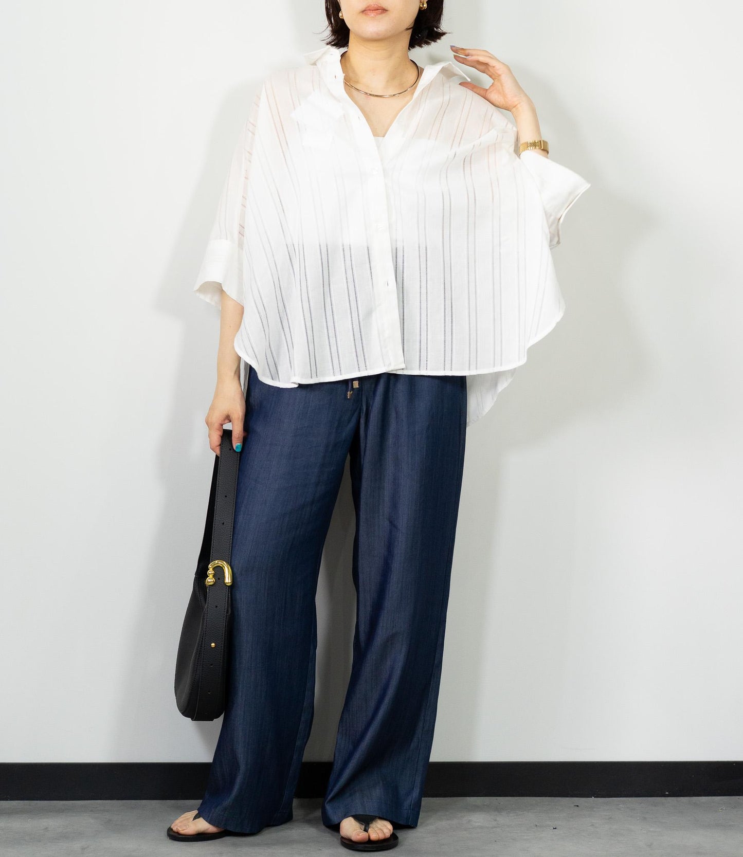 綺麗めテンセルデニムパンツ