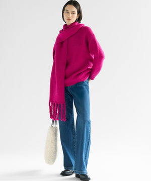 ブラッシュドエアーウール ニット マフラー