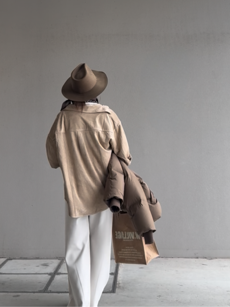 スウェードシャツ