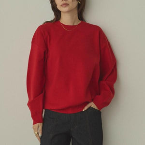 やわもちクルーネックニット