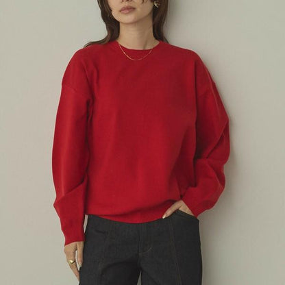 やわもちクルーネックニット