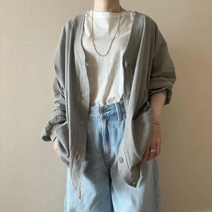 コットンジャージーオーバーカーディガン