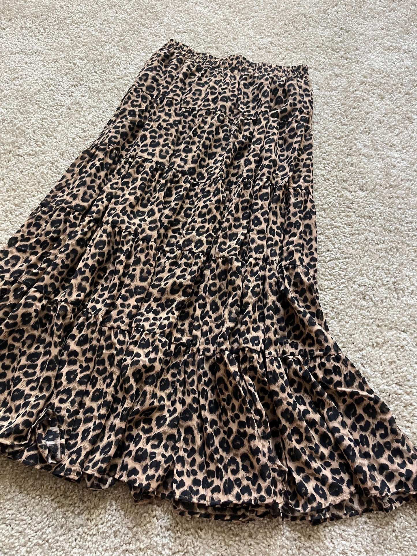 レオパードティアードスカート