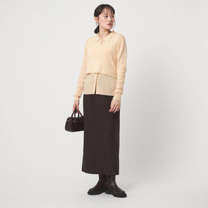 ポロニット カーディガン × ビスチェ ニット セット