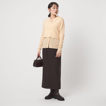 ポロニット カーディガン × ビスチェ ニット セット