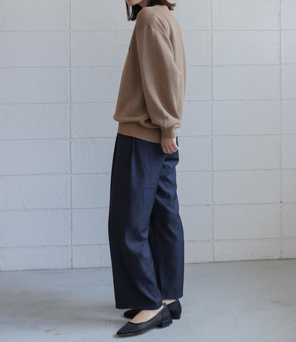 タックデニムライクパンツ