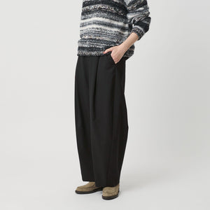 毛ポリエステル カーブパンツ ウォッシャブル