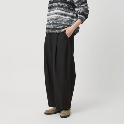 毛ポリエステル カーブパンツ ウォッシャブル