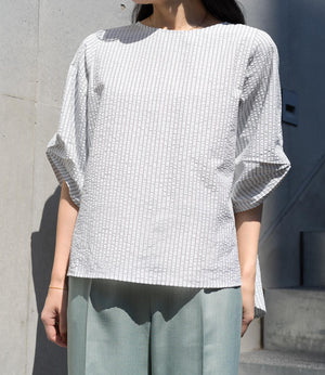 サッカーストライプブラウス