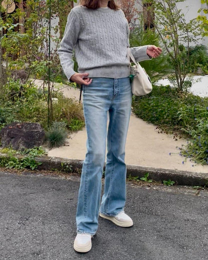 コンパクトケーブルニット