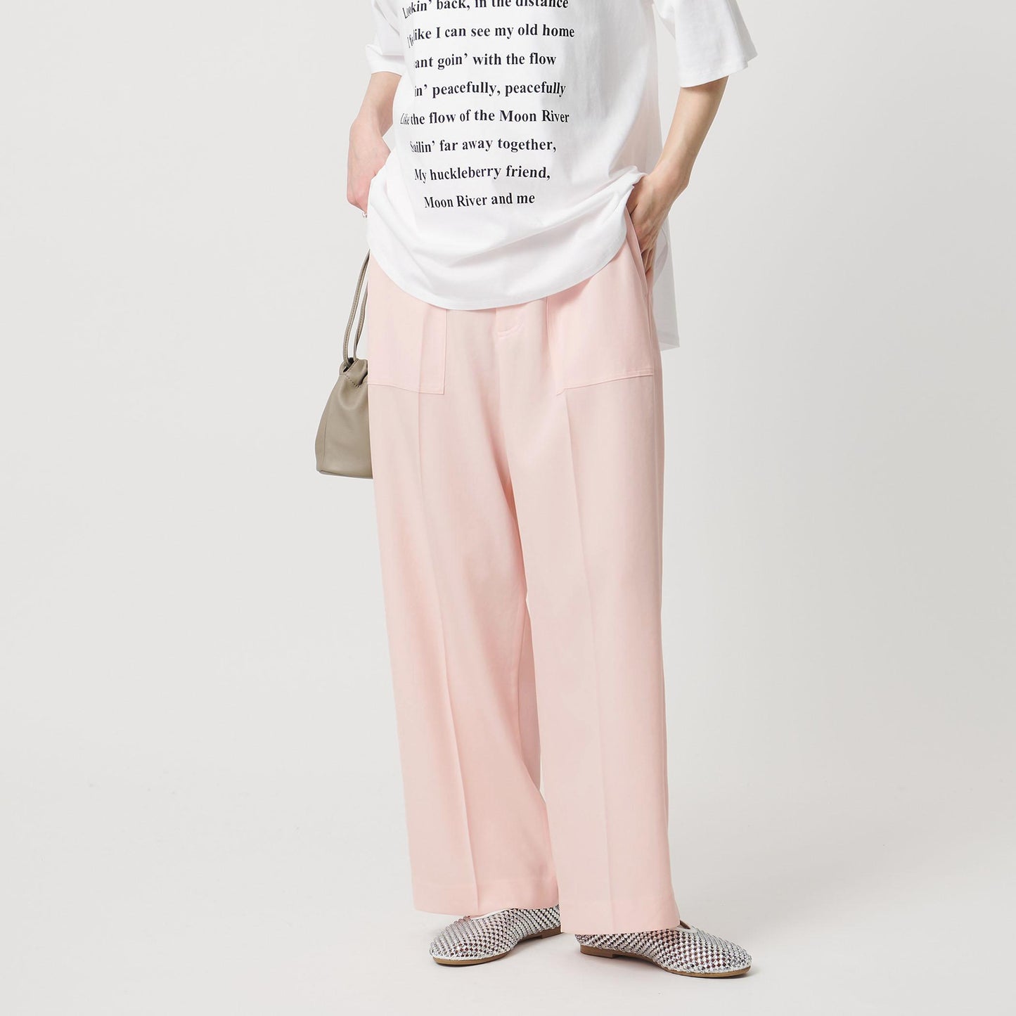 アセテートポリエステル ベイカーパンツ