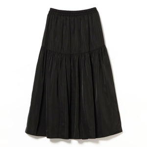 【百田夏菜子さん着用】【洗える】ツイル ギャザー スカート（S〜M）