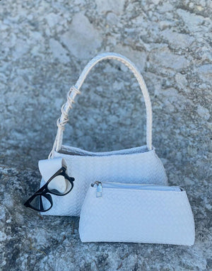 ポーチ付きメッシュショルダーバッグ