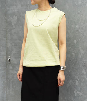 USAコットンコンパクトノースリーブカットソー