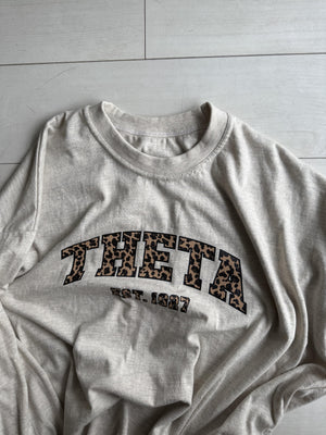 レオパードロゴロングTシャツ