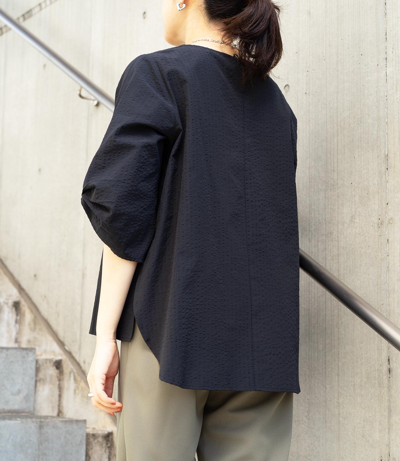 サッカーストライプブラウス