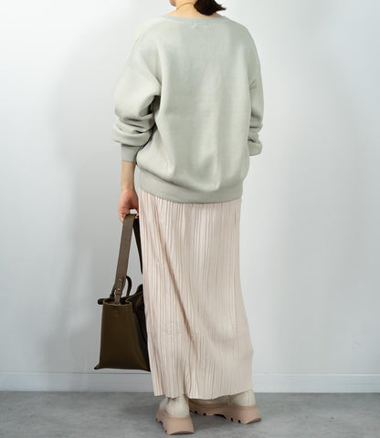 ドットボタンニットカーディガンブルゾン