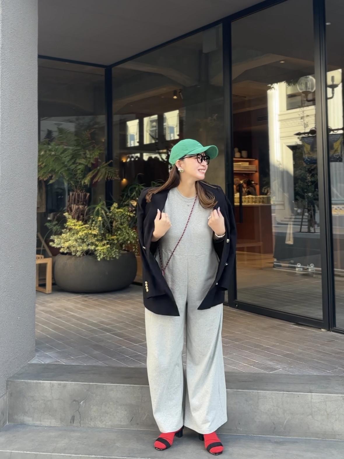 スウェットワイドサロペット