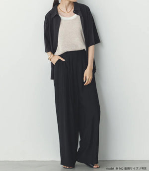 【接触冷感】バックタックオーバーシャツ