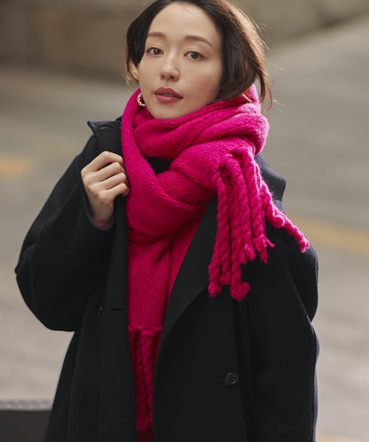 ブラッシュドエアーウール ニット マフラー