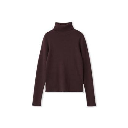 リブタートルニットプルオーバー≪手洗い可能≫