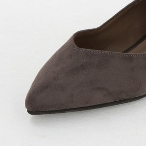 Vカット ストラップ フラットシューズ 撥水