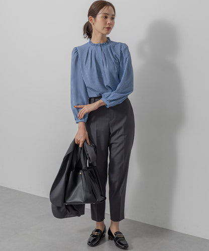 ライトデシンフリル襟 ブラウス