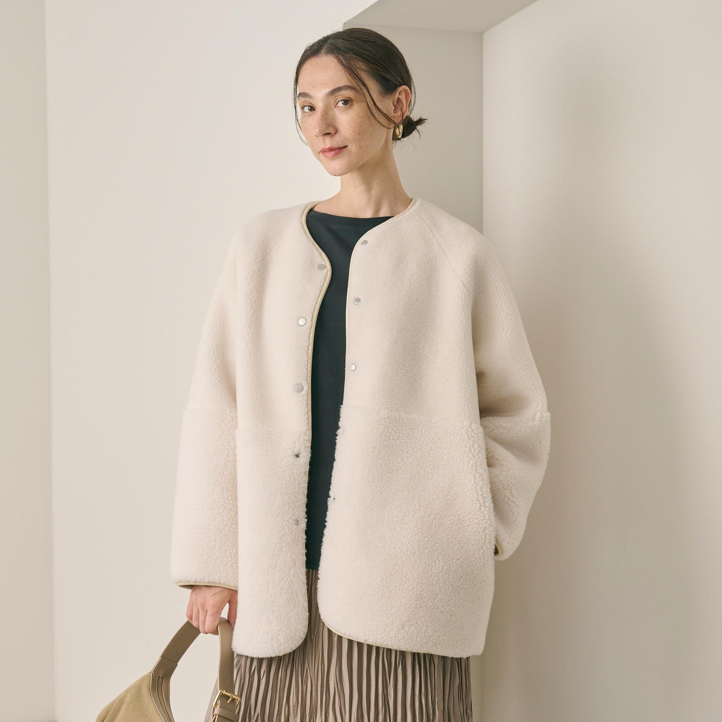 【WEB限定】ボア×フェイクムートン リバーシブルジャケット