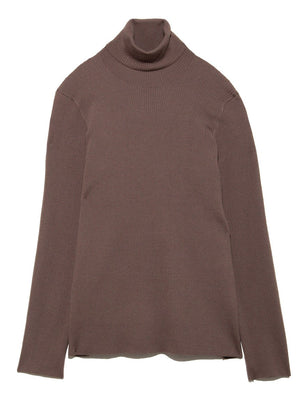 サイドスリットリブタートルニット